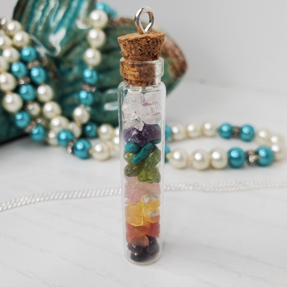 CLOSET CLOSING Chakra Pixie Bottle Necklace - Picture 11 of 11